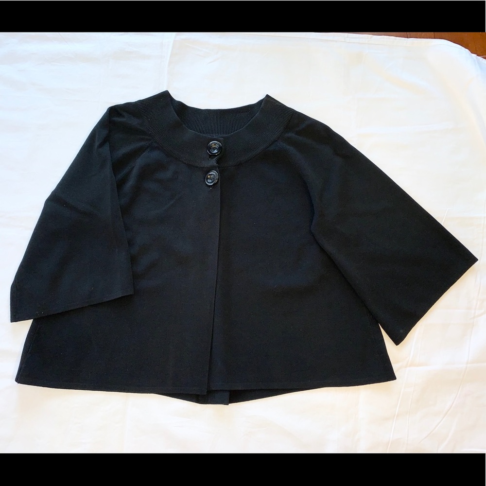 Cable and Guage Black Swing Sweater